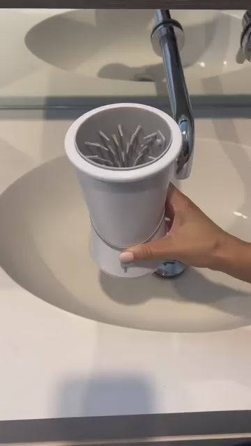 Portable Dog Paw Cleaner Cup - Blue Silicone Reusable Paw Washer for Small Medium Dogs & Cats with Soft Bristles