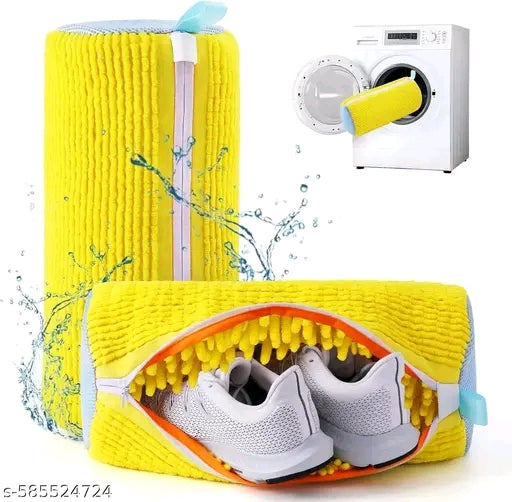 Shoe washing machine bag, laundry shoe bag, washer and dryer, reusable, 360° cleaning, chenille, zipper, sneakers, shoe laundry bag, organizer
