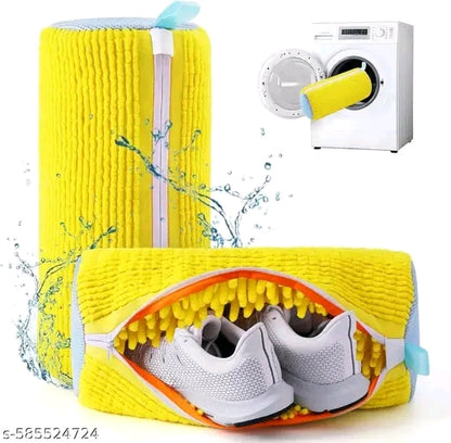 Shoe washing machine bag, laundry shoe bag, washer and dryer, reusable, 360° cleaning, chenille, zipper, sneakers, shoe laundry bag, organizer