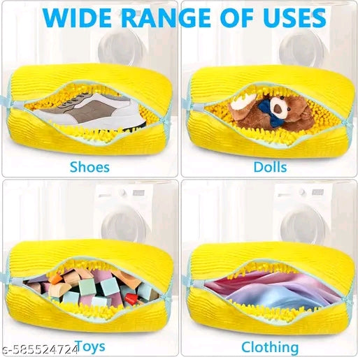 Shoe washing machine bag, laundry shoe bag, washer and dryer, reusable, 360° cleaning, chenille, zipper, sneakers, shoe laundry bag, organizer